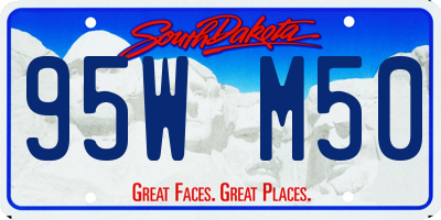 SD license plate 95WM50