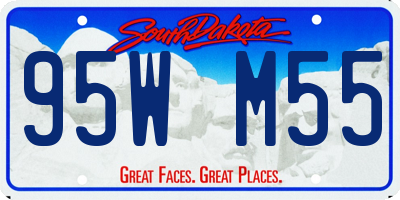 SD license plate 95WM55