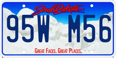 SD license plate 95WM56