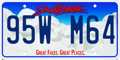 SD license plate 95WM64