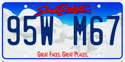 SD license plate 95WM67