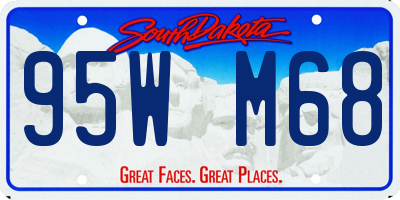 SD license plate 95WM68