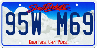 SD license plate 95WM69
