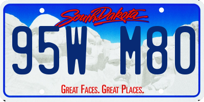 SD license plate 95WM80