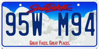 SD license plate 95WM94