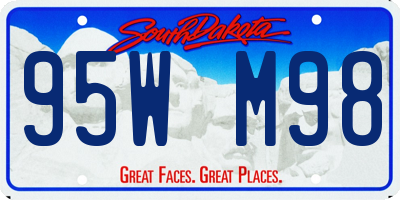 SD license plate 95WM98