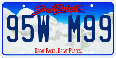 SD license plate 95WM99