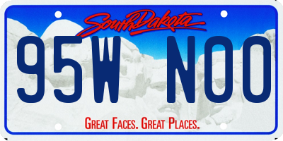 SD license plate 95WN00