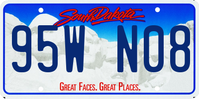 SD license plate 95WN08