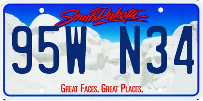 SD license plate 95WN34
