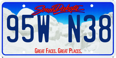 SD license plate 95WN38