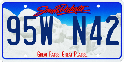 SD license plate 95WN42