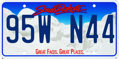 SD license plate 95WN44