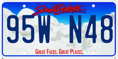 SD license plate 95WN48