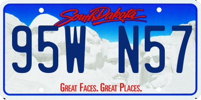 SD license plate 95WN57