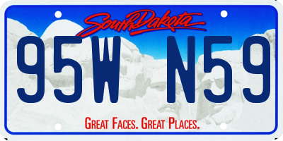 SD license plate 95WN59
