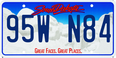 SD license plate 95WN84