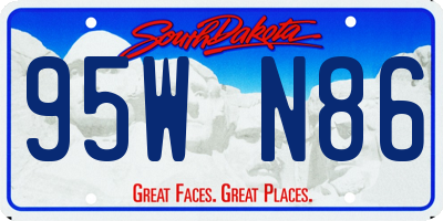 SD license plate 95WN86