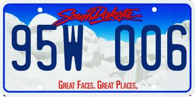 SD license plate 95WO06