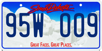 SD license plate 95WO09