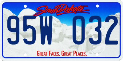 SD license plate 95WO32