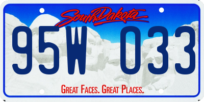 SD license plate 95WO33