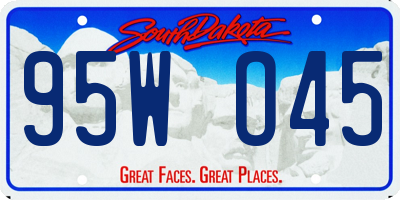 SD license plate 95WO45