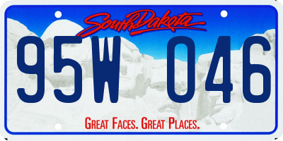 SD license plate 95WO46