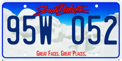 SD license plate 95WO52