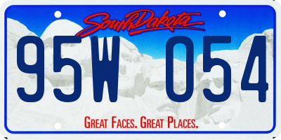 SD license plate 95WO54