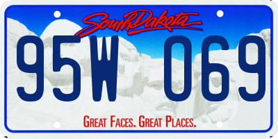 SD license plate 95WO69
