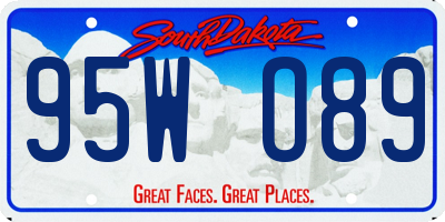 SD license plate 95WO89