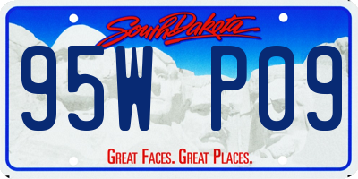 SD license plate 95WP09