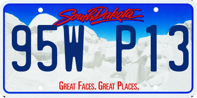 SD license plate 95WP13