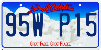 SD license plate 95WP15