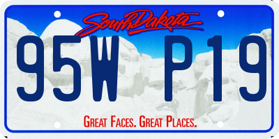 SD license plate 95WP19