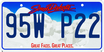 SD license plate 95WP22