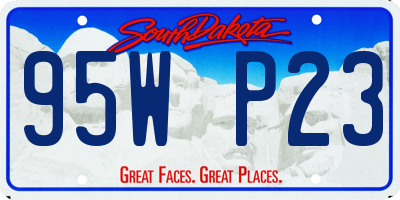 SD license plate 95WP23