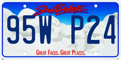 SD license plate 95WP24