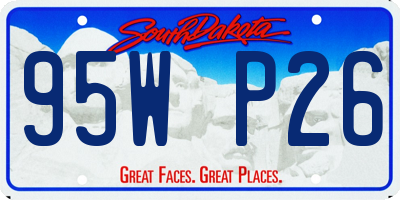 SD license plate 95WP26