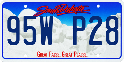 SD license plate 95WP28