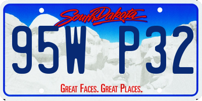 SD license plate 95WP32
