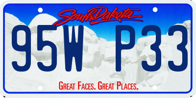 SD license plate 95WP33