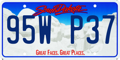SD license plate 95WP37