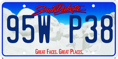 SD license plate 95WP38