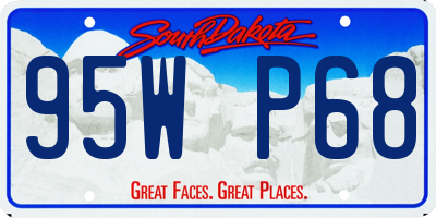 SD license plate 95WP68