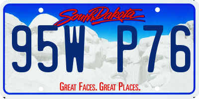 SD license plate 95WP76