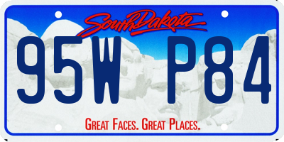 SD license plate 95WP84