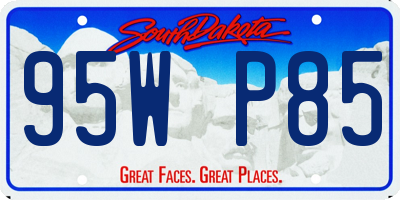 SD license plate 95WP85