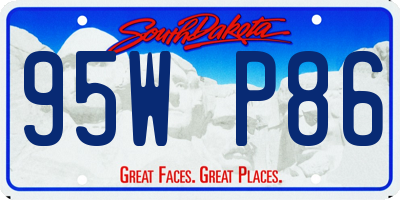 SD license plate 95WP86